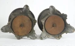 Pair Of French Spelter & Ceramic Oil Lamp Holders -OGT Sale Store q279304 07