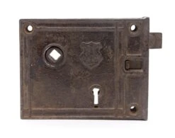 Antique Black Cast Iron Rim Door Lock -OGT Sale Store q279801 04