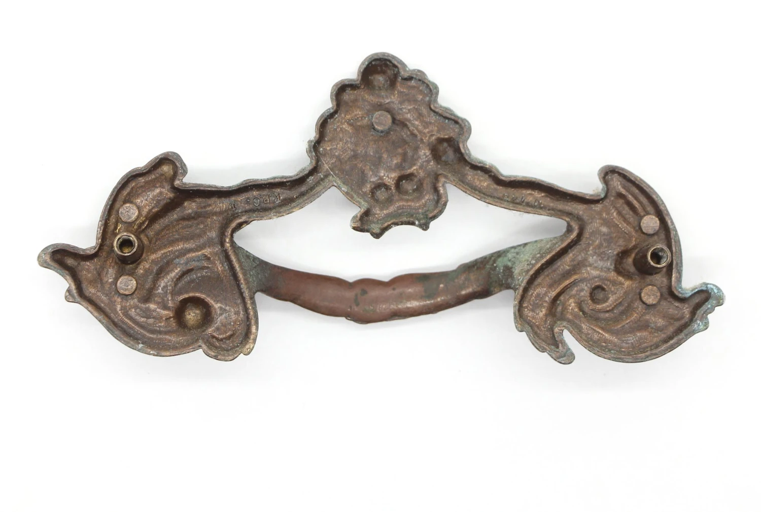 Repro Art Nouveau 6.5 In. Brass Bridge Drawer Pull 9 Repro Art Nouveau 6.5 In. Brass Bridge Drawer Pull - Image 7