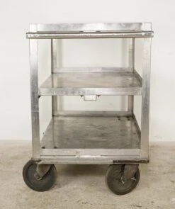 Reclaimed 3 Tier Stainless Steel Service Cart With Handle 19 Reclaimed 3 Tier Stainless Steel Service Cart With Handle -OGT Sale Store q279846 04
