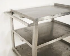 Reclaimed 3 Tier Stainless Steel Service Cart With Handle 24 Reclaimed 3 Tier Stainless Steel Service Cart With Handle -OGT Sale Store q279846 09