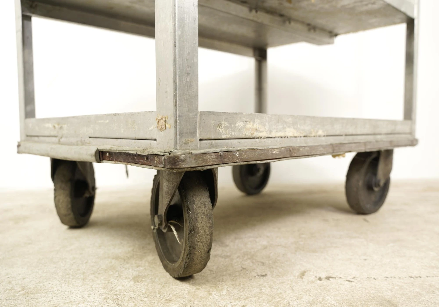 Reclaimed 3 Tier Stainless Steel Service Cart With Handle 13 Reclaimed 3 Tier Stainless Steel Service Cart With Handle - Image 11