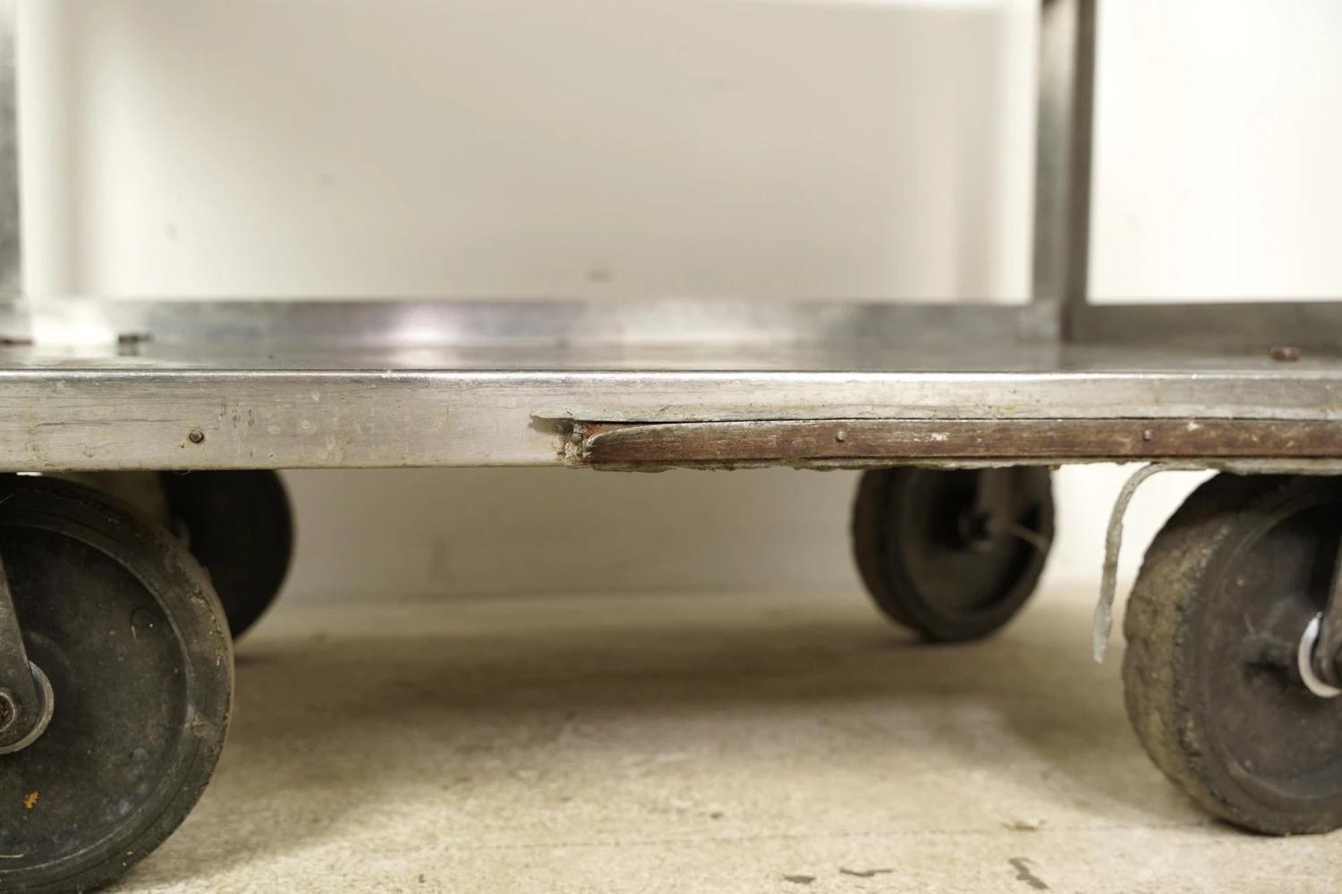 Reclaimed 3 Tier Stainless Steel Service Cart With Handle 16 Reclaimed 3 Tier Stainless Steel Service Cart With Handle - Image 14