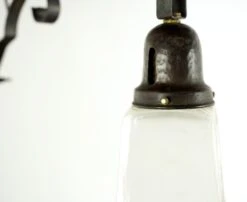 1910s Wrought Iron & Down Shade Glass Adjustable Floor Lamp 19 1910s Wrought Iron & Down Shade Glass Adjustable Floor Lamp -OGT Sale Store q279855 04