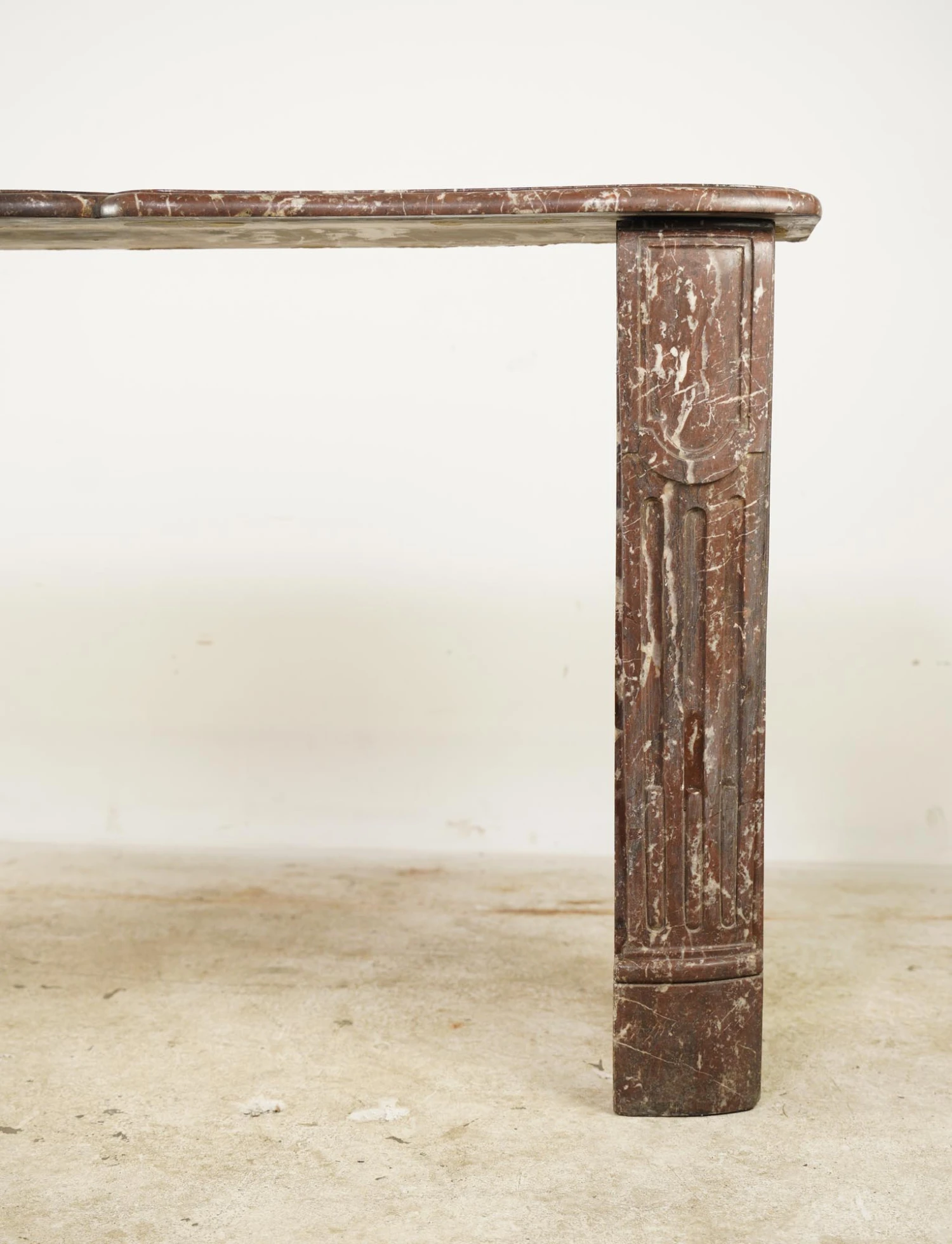 Altered Antique Marble Mantel Components Console 6 Altered Antique Marble Mantel Components Console - Image 4