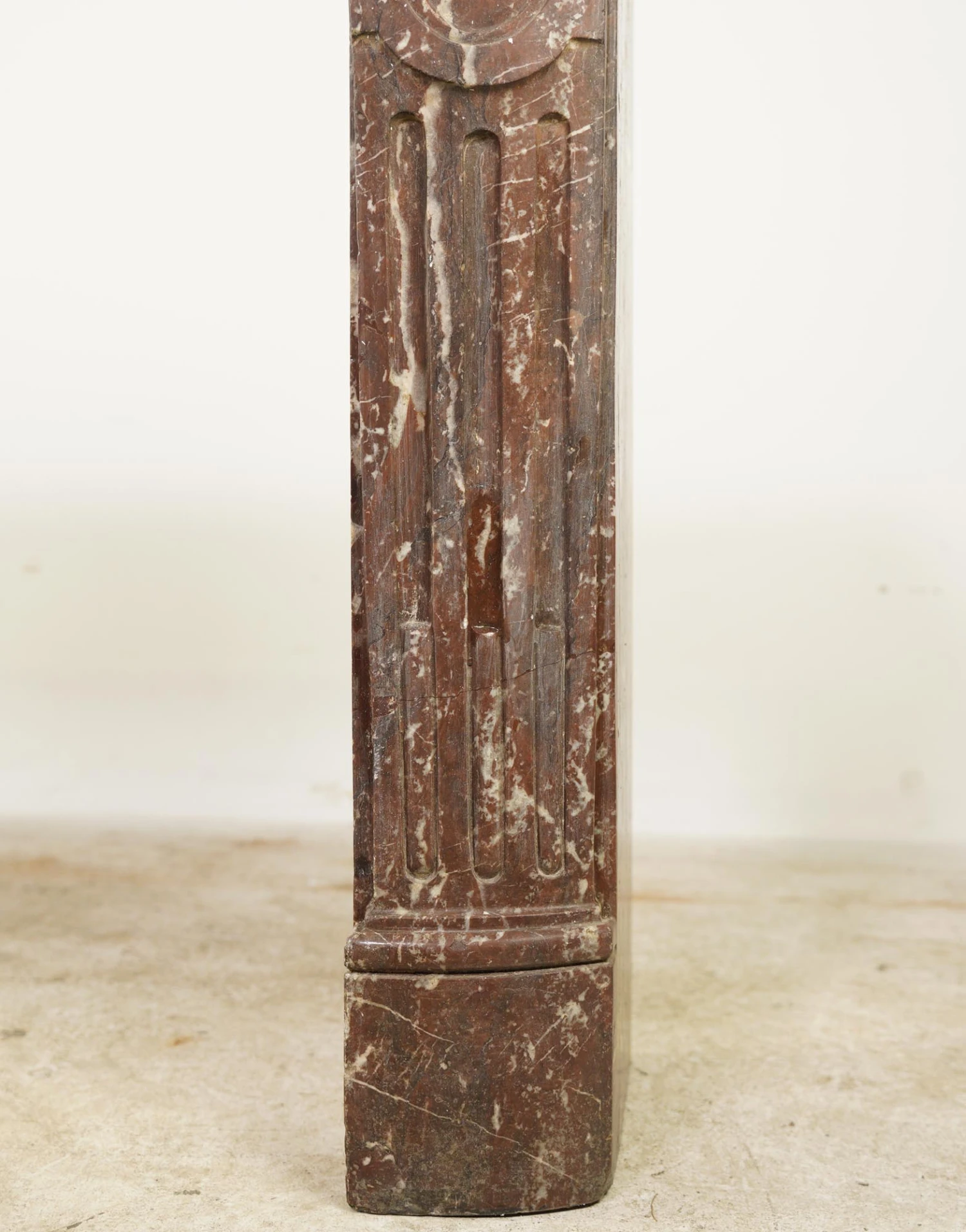 Altered Antique Marble Mantel Components Console 7 Altered Antique Marble Mantel Components Console - Image 5