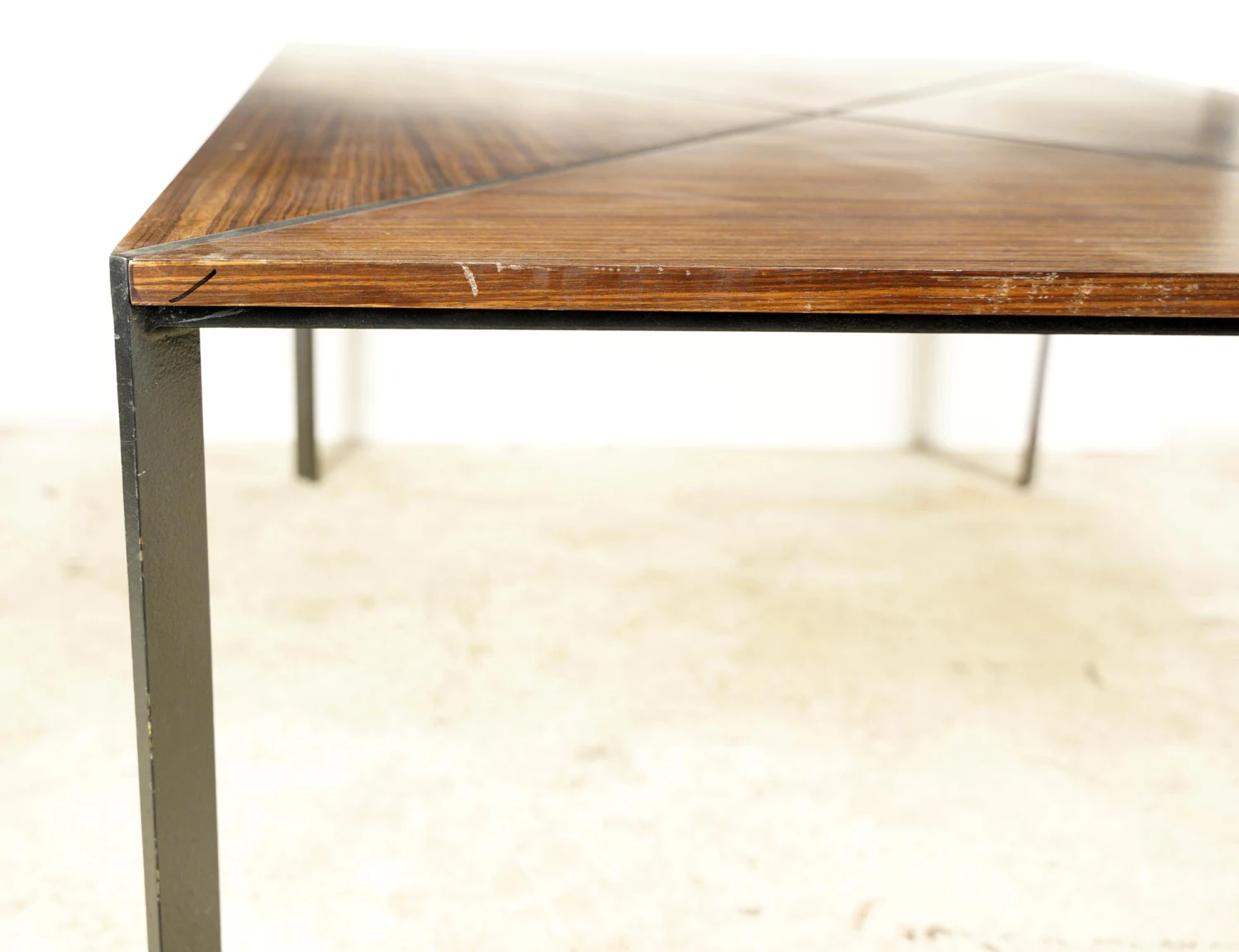 Vintage Modern 42.25 In. Rosewood Steel Coffee Table 10 Vintage Modern 42.25 In. Rosewood Steel Coffee Table - Image 8