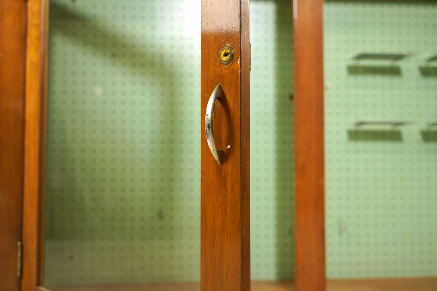 Reclaimed Peg Board Storage Glass Doors Wall Cabinet 9 Reclaimed Peg Board Storage Glass Doors Wall Cabinet - Image 7