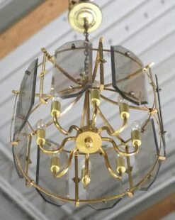 Modern 8 Arm Polished Brass Glass Lantern Pendant Light 17 Modern 8 Arm Polished Brass Glass Lantern Pendant Light -OGT Sale Store q279906 08