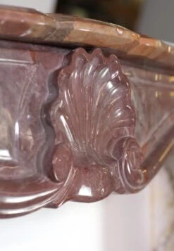Vintage Italian Rouge Brown & Gray Marble Mantel 19 Vintage Italian Rouge Brown & Gray Marble Mantel -OGT Sale Store q279912 08