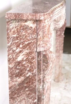 Vintage Louis XV Style Italian Brown & White Marble Mantel 19 Vintage Louis XV Style Italian Brown & White Marble Mantel -OGT Sale Store q279913 08