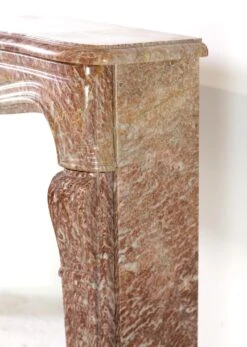 Vintage Louis XV Style Italian Brown & White Marble Mantel 21 Vintage Louis XV Style Italian Brown & White Marble Mantel -OGT Sale Store q279913 10