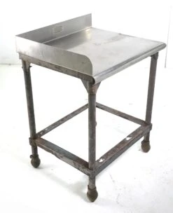 Reclaimed Commercial Stainless Steel Corner Work Table 27 Reclaimed Commercial Stainless Steel Corner Work Table -OGT Sale Store q279920 11