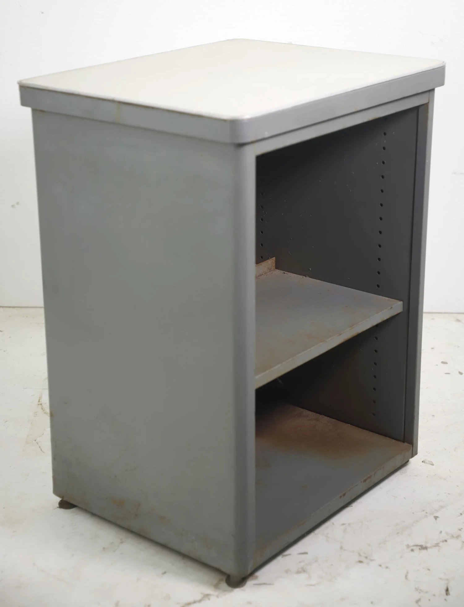 Reclaimed Gray 29.75 In. Steel Office Sideboard Shelf 8 Reclaimed Gray 29.75 In. Steel Office Sideboard Shelf - Image 6