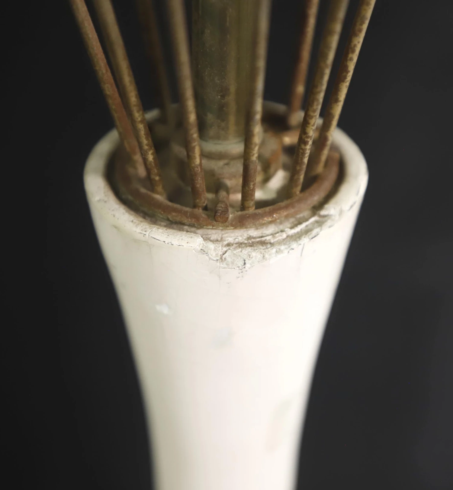 Pair Of Mid Century Plaster Hourglass Cage Table Lamps 11 Pair Of Mid Century Plaster Hourglass Cage Table Lamps - Image 9