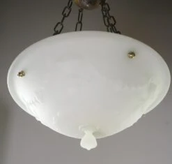 Victorian Molded Milk Glass Hanging Pendant Light 17 Victorian Molded Milk Glass Hanging Pendant Light -OGT Sale Store q279982 04
