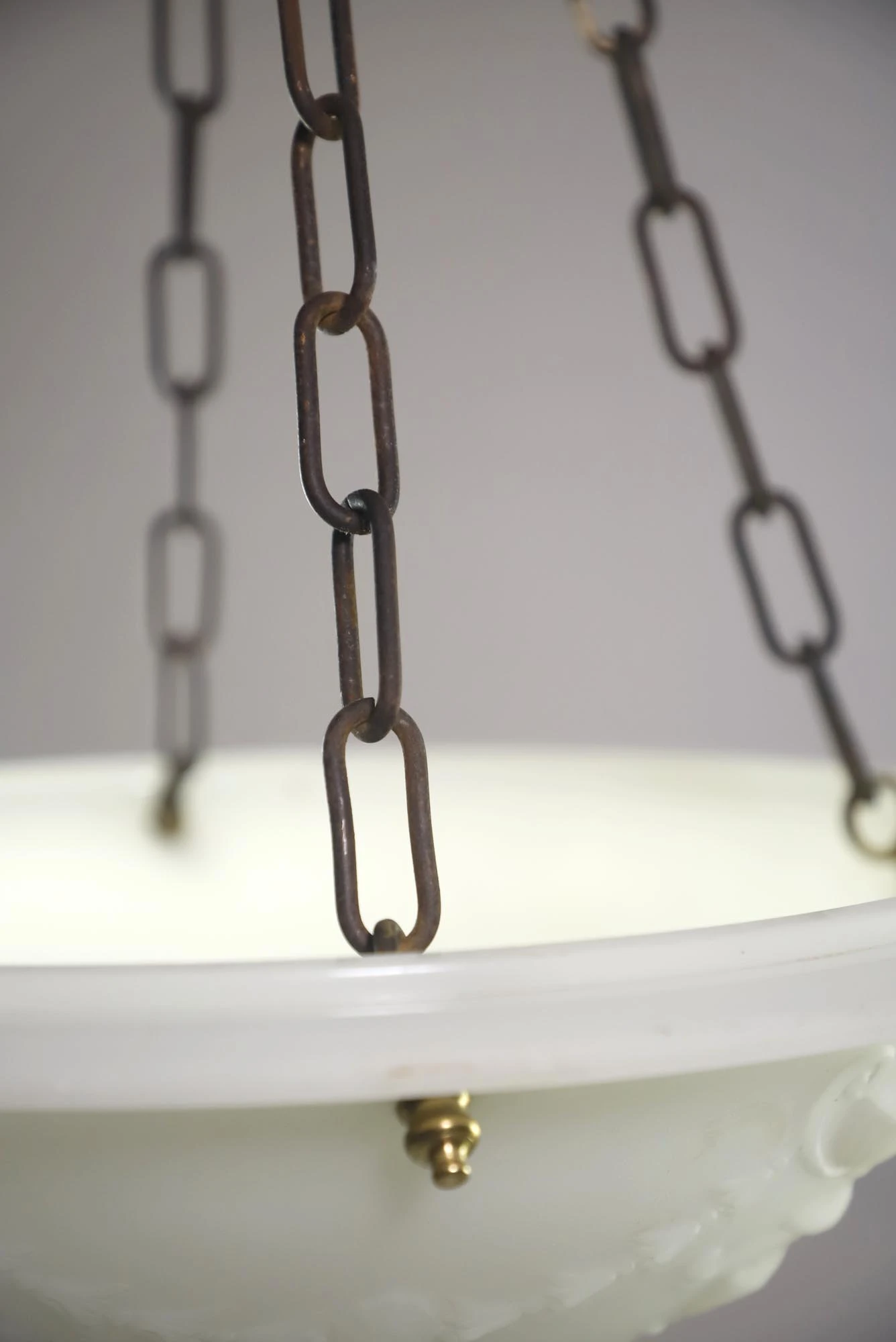 Victorian Molded Milk Glass Hanging Pendant Light 9 Victorian Molded Milk Glass Hanging Pendant Light - Image 7