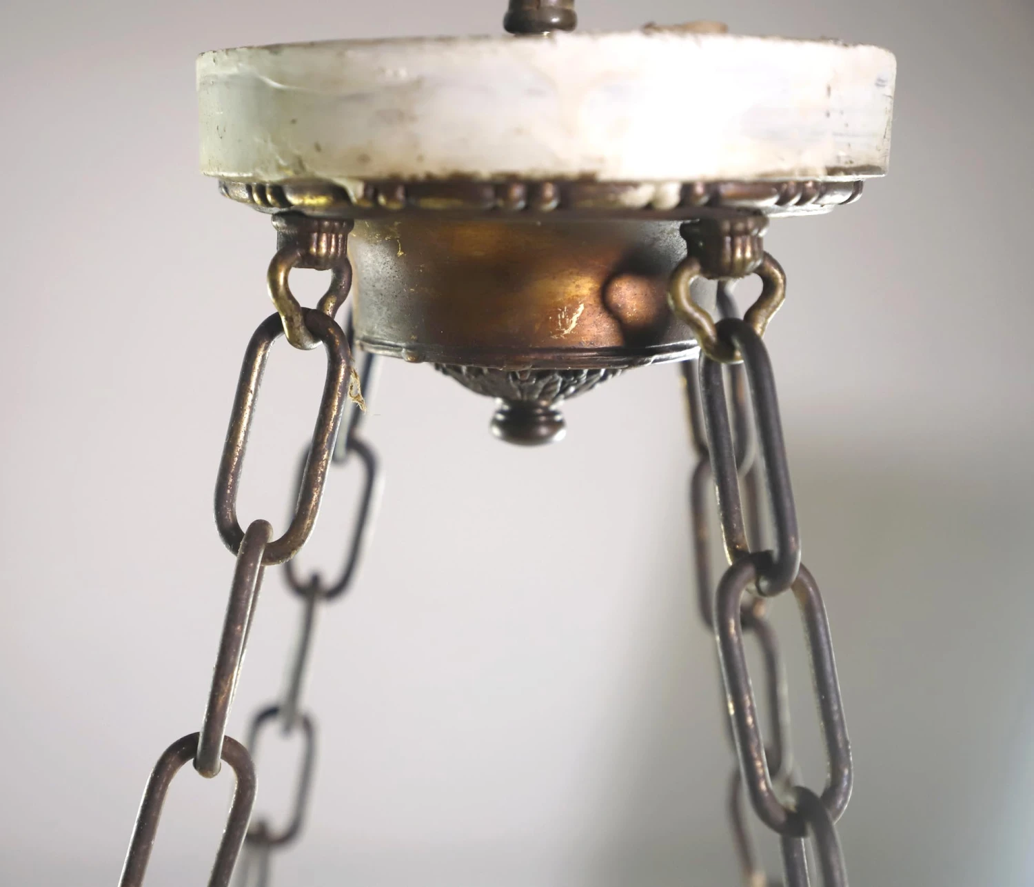 Victorian Molded Milk Glass Hanging Pendant Light 11 Victorian Molded Milk Glass Hanging Pendant Light - Image 9