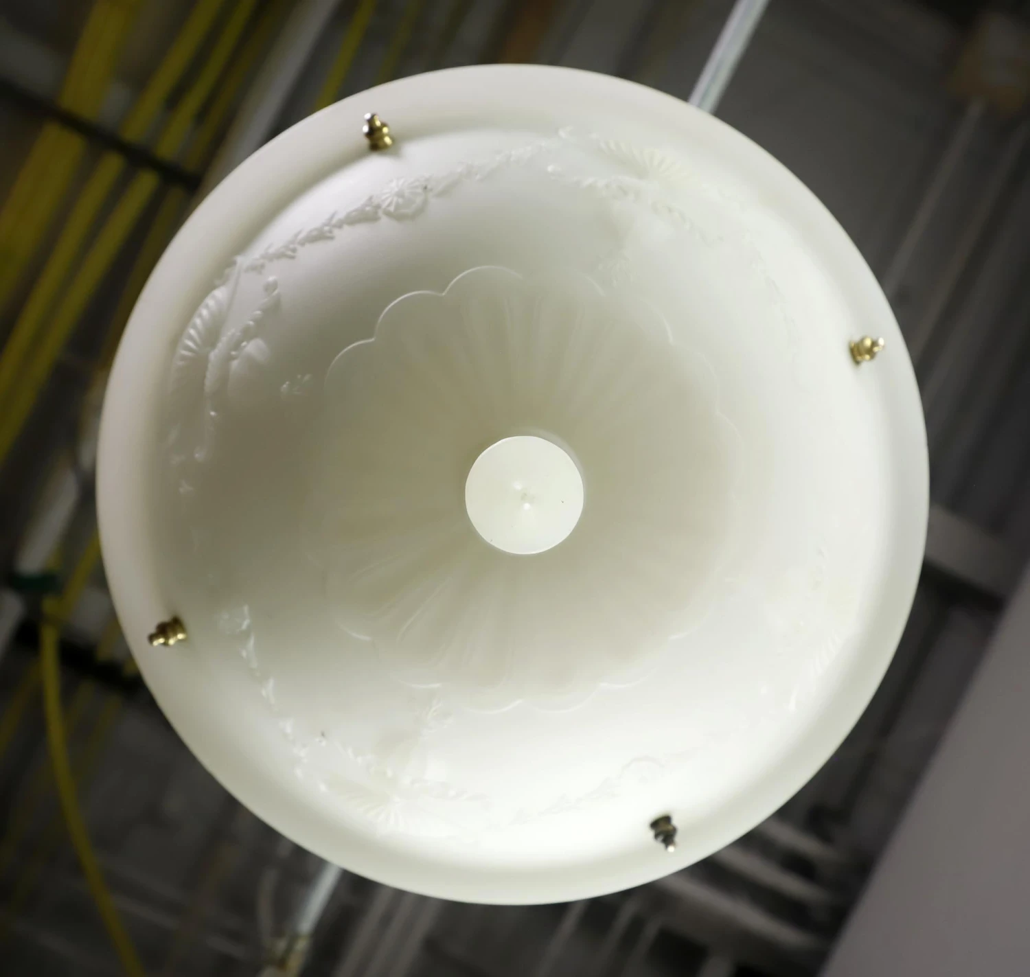 Victorian Molded Milk Glass Hanging Pendant Light 14 Victorian Molded Milk Glass Hanging Pendant Light - Image 12