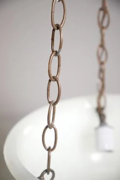 Victorian Ridged Milk Glass Hanging Pendant Light 19 Victorian Ridged Milk Glass Hanging Pendant Light -OGT Sale Store q279983 09