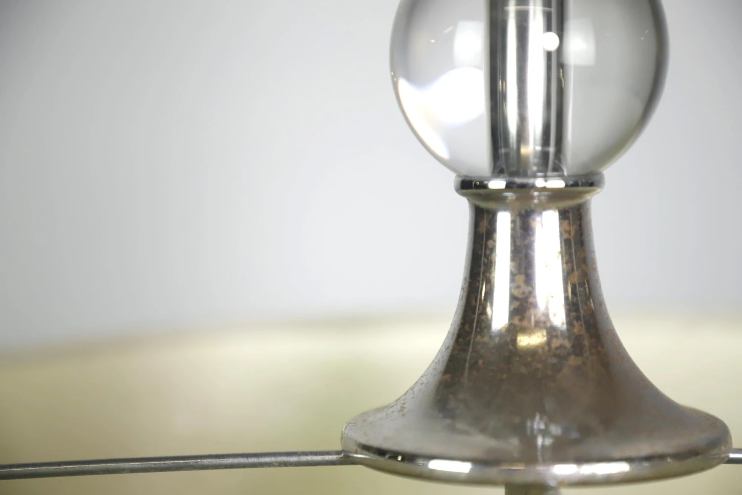 Modern White Hand Blown Glass Flush Mount Pendant Light 11 Modern White Hand Blown Glass Flush Mount Pendant Light - Image 9