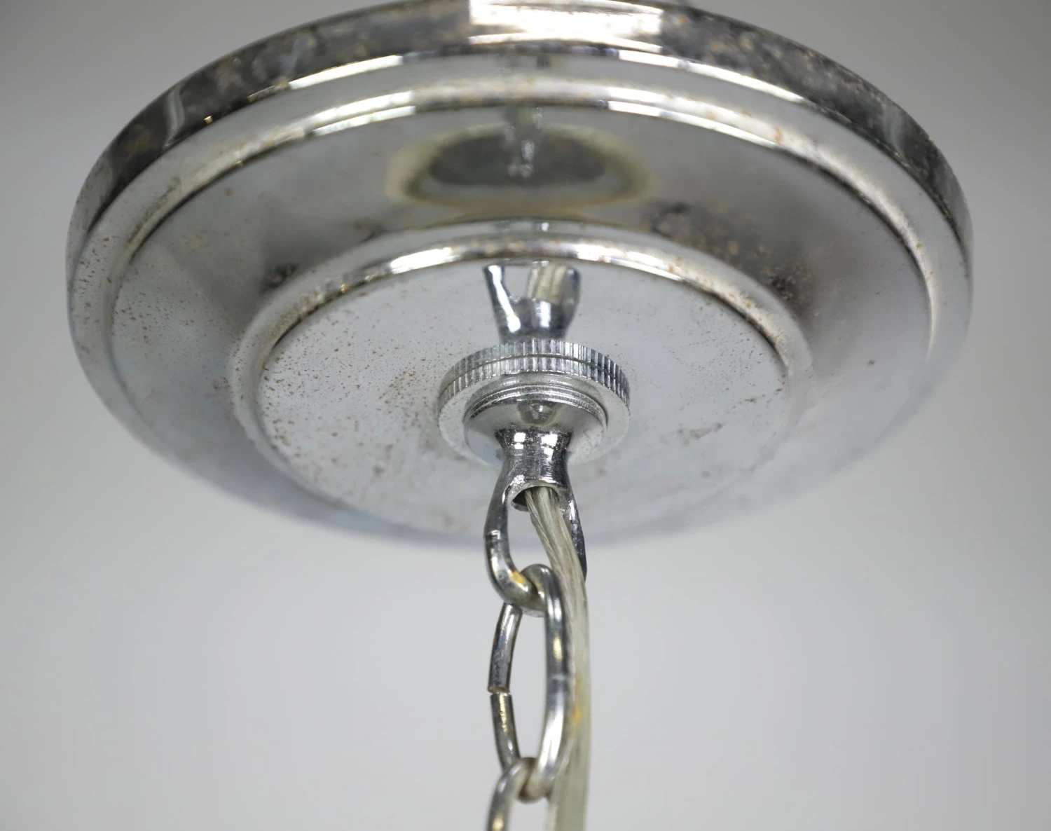 Modern White Hand Blown Glass Flush Mount Pendant Light 14 Modern White Hand Blown Glass Flush Mount Pendant Light - Image 12