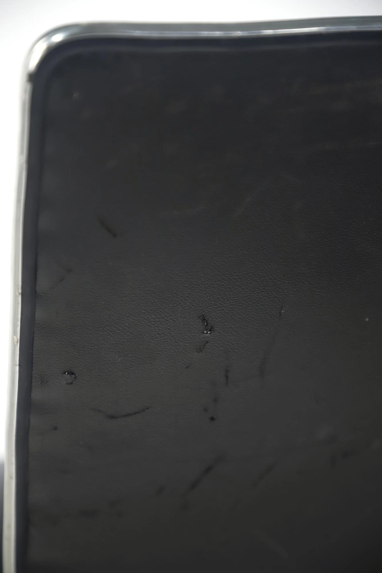 Contemporary Black Faux Leather Office Chair With Metallic Lining 9 Contemporary Black Faux Leather Office Chair With Metallic Lining - Image 7