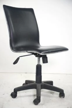 Contemporary Black Faux Leather Office Chair With Metallic Lining 21 Contemporary Black Faux Leather Office Chair With Metallic Lining -OGT Sale Store q279989 10