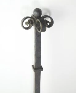 Antique 49 In. Iron Fireplace Andiron Crossbar 10 Antique 49 In. Iron Fireplace Andiron Crossbar -OGT Sale Store q280020 04