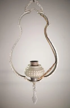 Arts & Crafts Gas Harp Bubble Glass Pendant Light -OGT Sale Store q280028 06