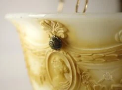 Victorian Figural Dish Glass Brass Chain Pendant Light 16 Victorian Figural Dish Glass Brass Chain Pendant Light -OGT Sale Store q280034 05