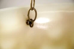 Victorian Figural Dish Glass Brass Chain Pendant Light 17 Victorian Figural Dish Glass Brass Chain Pendant Light -OGT Sale Store q280034 06