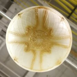 Victorian Figural Dish Glass Brass Chain Pendant Light 21 Victorian Figural Dish Glass Brass Chain Pendant Light -OGT Sale Store q280034 10