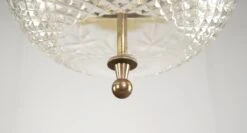 Modern Etched Glass & Polished Brass Flush Mount Light -OGT Sale Store q280059 05