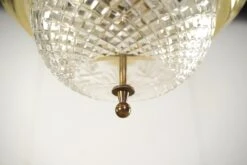 Modern Etched Glass & Polished Brass Flush Mount Light -OGT Sale Store q280059 06