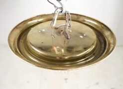 Modern Etched Glass & Polished Brass Flush Mount Light -OGT Sale Store q280059 08