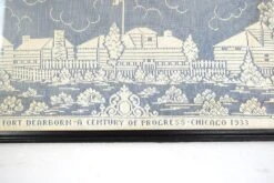 Framed US Army’s Fort Dearborn Needlepoint Art -OGT Sale Store q280066 05
