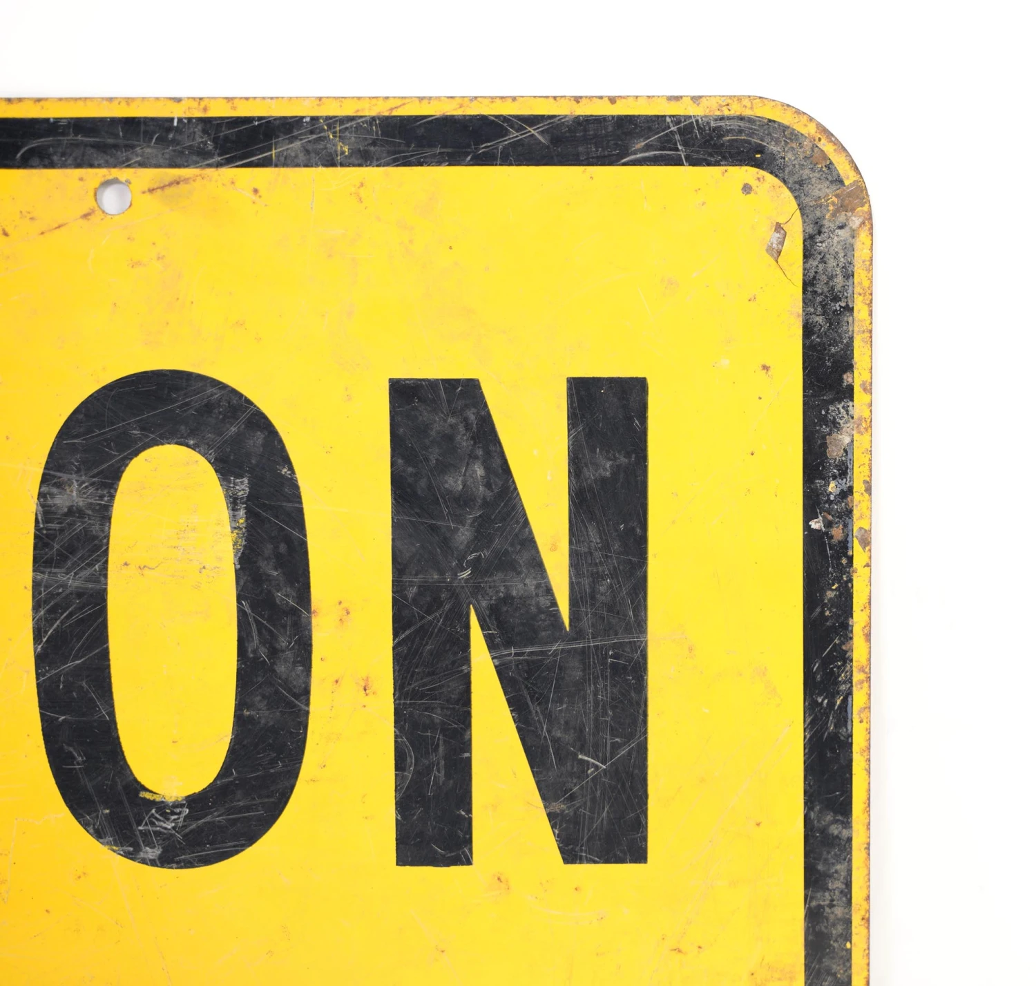 European Black & Yellow Steel European Goudron Street Sign 6 European Black & Yellow Steel European Goudron Street Sign - Image 4