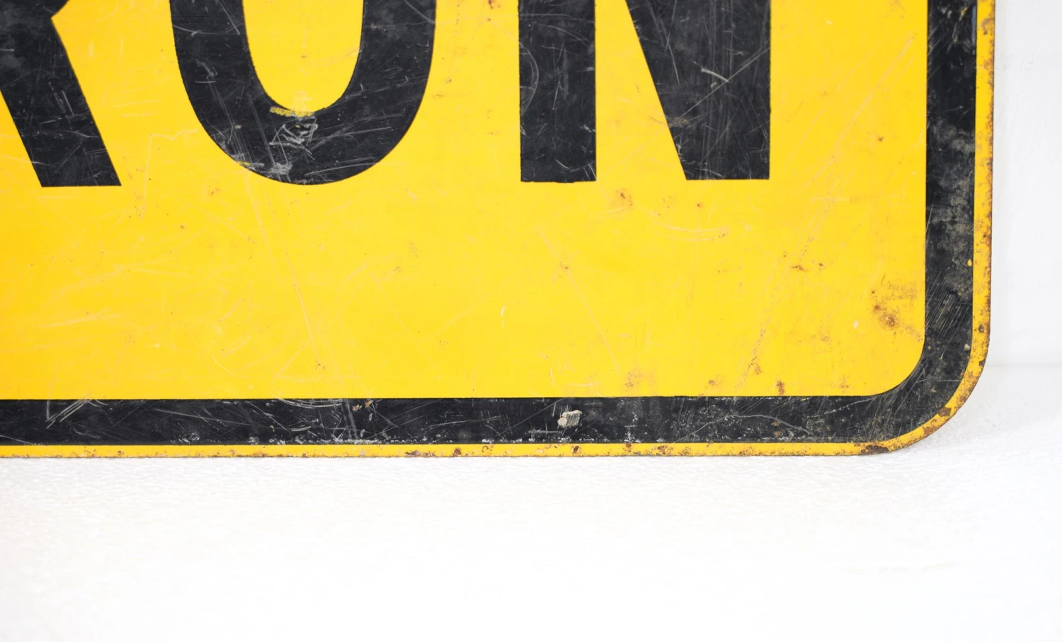 European Black & Yellow Steel European Goudron Street Sign 7 European Black & Yellow Steel European Goudron Street Sign - Image 5