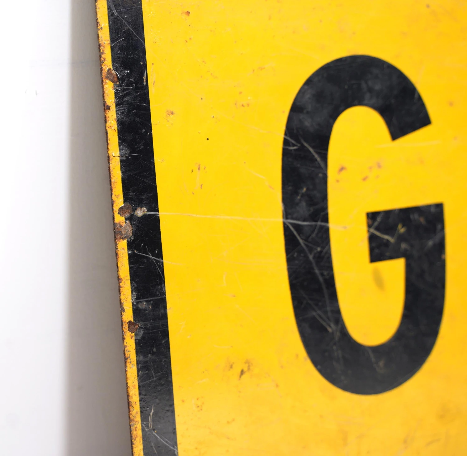 European Black & Yellow Steel European Goudron Street Sign 8 European Black & Yellow Steel European Goudron Street Sign - Image 6