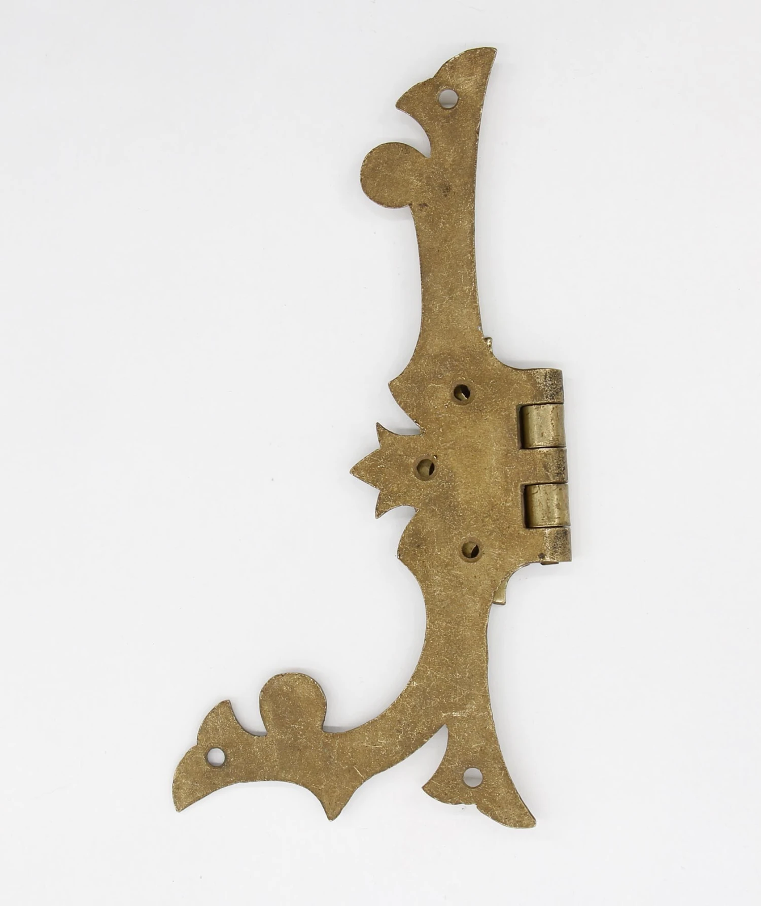 Pair Vintage Brass Door Strap Cabinet Furniture Hinges 9 Pair Vintage Brass Door Strap Cabinet Furniture Hinges - Image 7