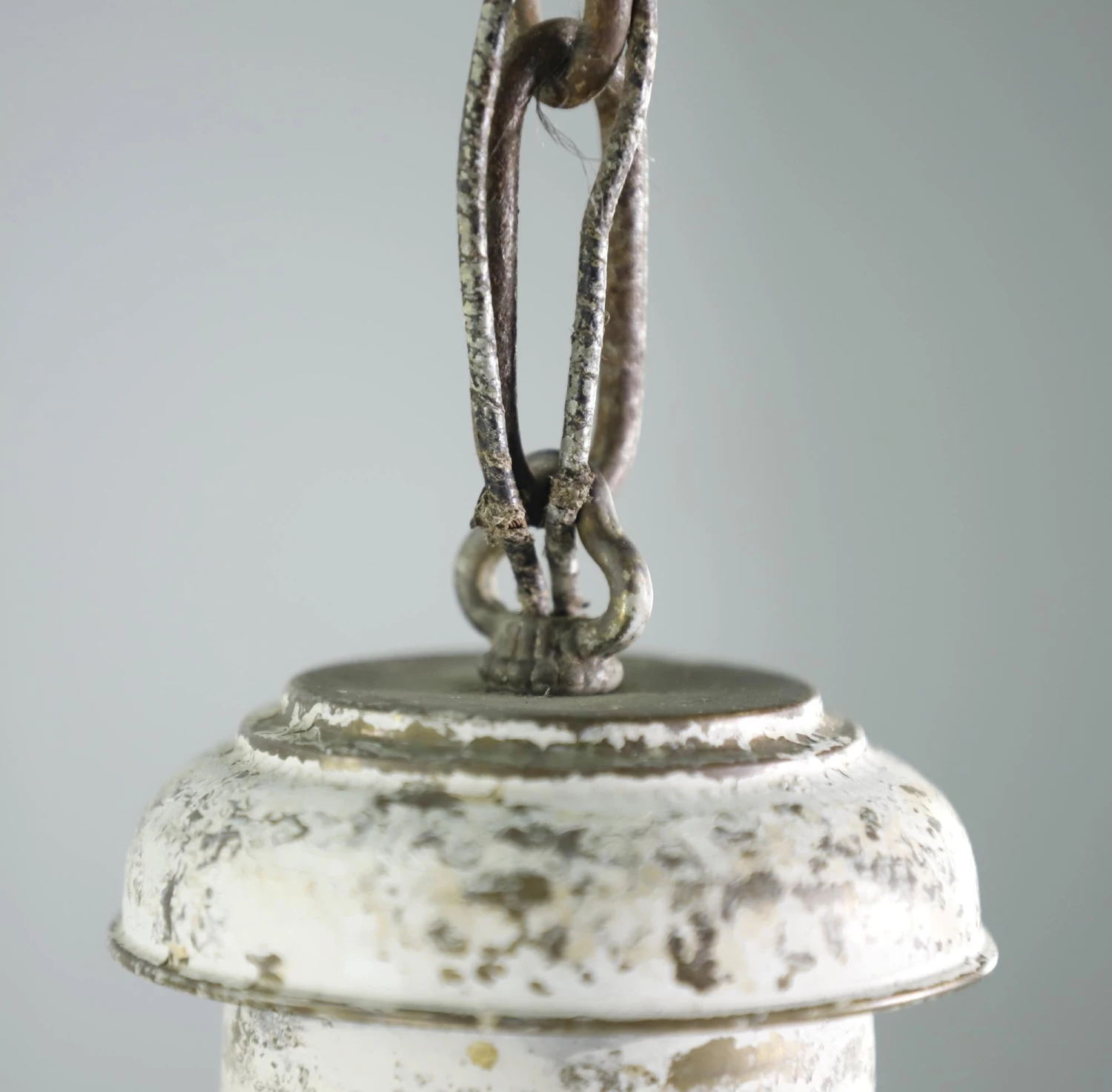 Antique 8 In. Milk Glass Brass Chain Schoolhouse Pendant Light 10 Antique 8 In. Milk Glass Brass Chain Schoolhouse Pendant Light - Image 8