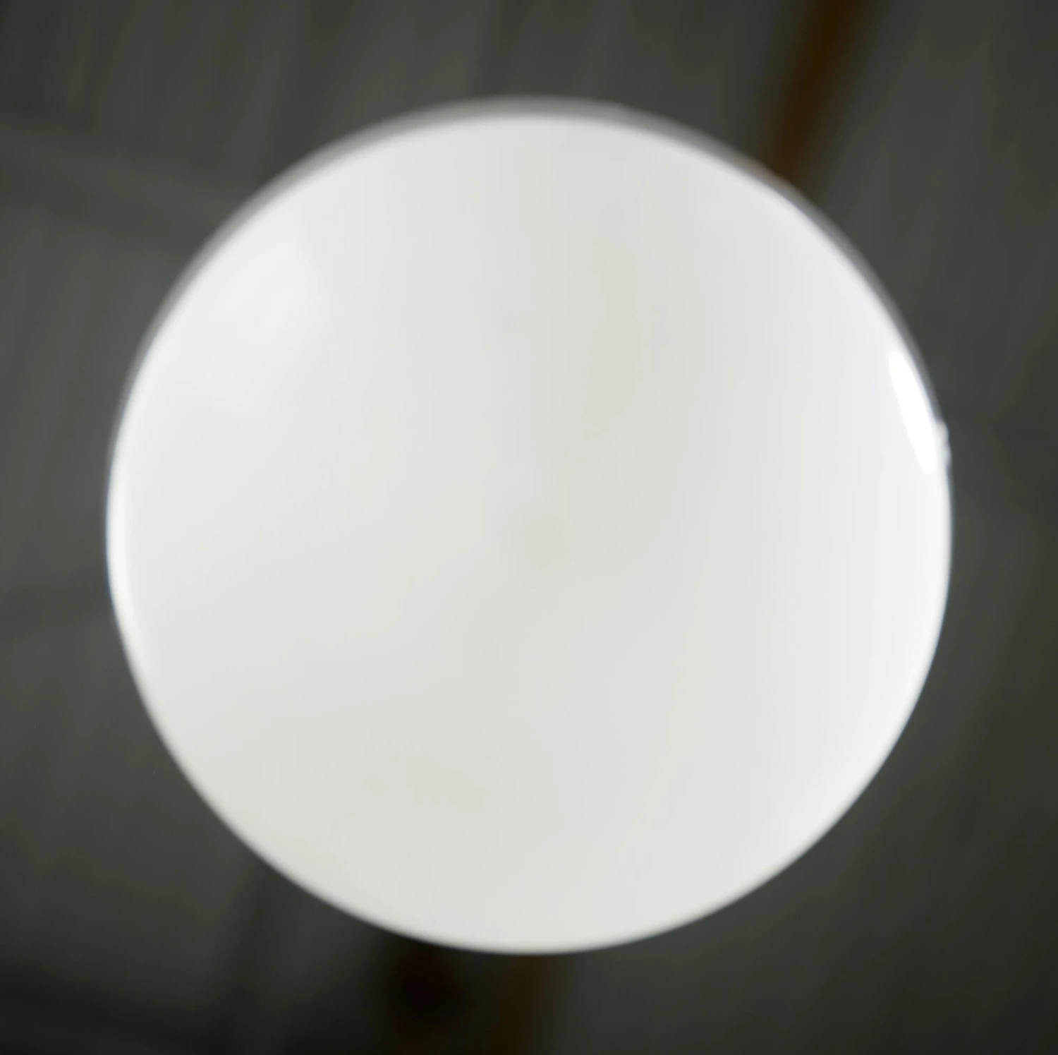 Antique 8 In. Milk Glass Brass Chain Schoolhouse Pendant Light 11 Antique 8 In. Milk Glass Brass Chain Schoolhouse Pendant Light - Image 9