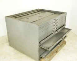 Reclaimed Steel Flat Filing Cabinet With Folding Shelves 14 Reclaimed Steel Flat Filing Cabinet With Folding Shelves -OGT Sale Store q280298 04