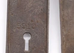 Pair Of Antique 5.625 In. Aesthetic Cast Iron Passage Door Back Plates -OGT Sale Store q280316 06