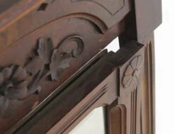 French Beveled Mahogany Carved Frame Tabletop Vanity Mirror 25 French Beveled Mahogany Carved Frame Tabletop Vanity Mirror -OGT Sale Store q280377 08