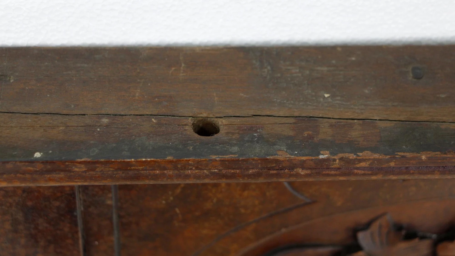 French Beveled Mahogany Carved Frame Tabletop Vanity Mirror 11 French Beveled Mahogany Carved Frame Tabletop Vanity Mirror - Image 9