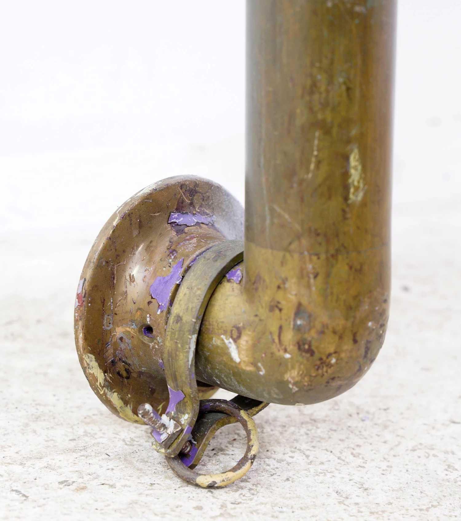 Vintage 90 In. Patina Bronze Hand Rail 7 Vintage 90 In. Patina Bronze Hand Rail - Image 5