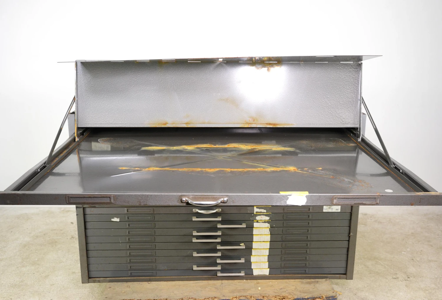 Reclaimed 20 Drawer Steel Flat Map Stack Cabinet 6 Reclaimed 20 Drawer Steel Flat Map Stack Cabinet - Image 4
