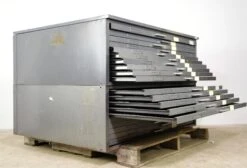 Reclaimed 20 Drawers Gray Steel Flat Map Stack Cabinet 15 Reclaimed 20 Drawers Gray Steel Flat Map Stack Cabinet -OGT Sale Store q280479 06